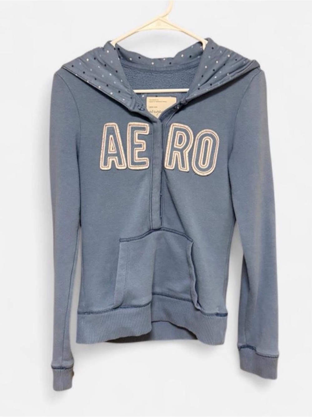 Vintage Aeropostale Light Blue Hooded Zip Up